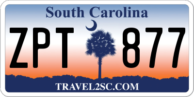 SC license plate ZPT877