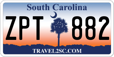 SC license plate ZPT882