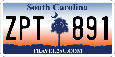 SC license plate ZPT891
