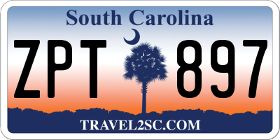 SC license plate ZPT897