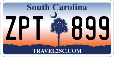 SC license plate ZPT899
