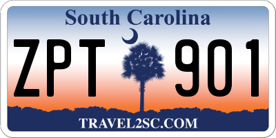 SC license plate ZPT901