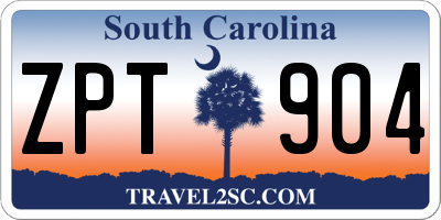 SC license plate ZPT904