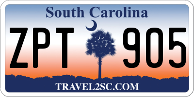 SC license plate ZPT905