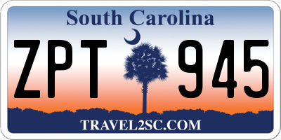 SC license plate ZPT945