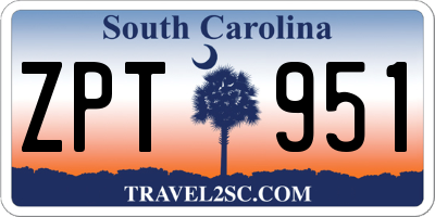 SC license plate ZPT951