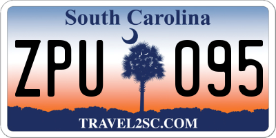 SC license plate ZPU095