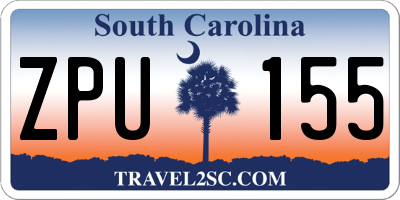 SC license plate ZPU155