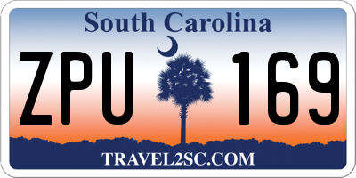 SC license plate ZPU169