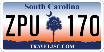 SC license plate ZPU170
