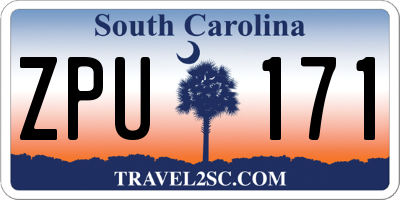 SC license plate ZPU171