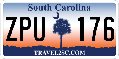 SC license plate ZPU176