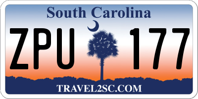 SC license plate ZPU177