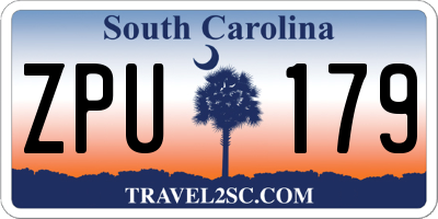 SC license plate ZPU179