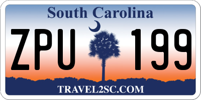 SC license plate ZPU199