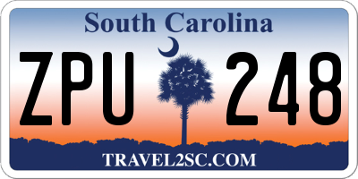 SC license plate ZPU248