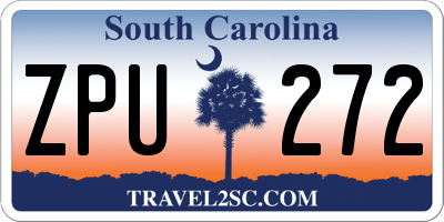 SC license plate ZPU272