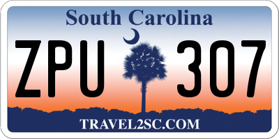 SC license plate ZPU307