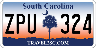 SC license plate ZPU324