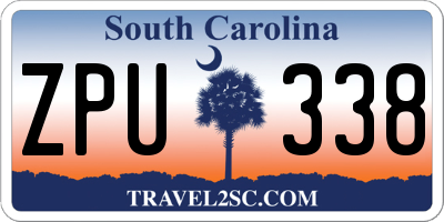 SC license plate ZPU338
