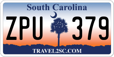SC license plate ZPU379