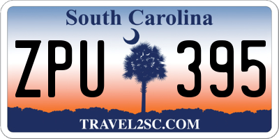 SC license plate ZPU395