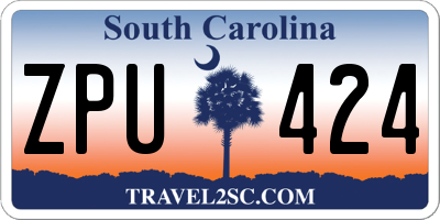 SC license plate ZPU424
