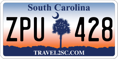 SC license plate ZPU428