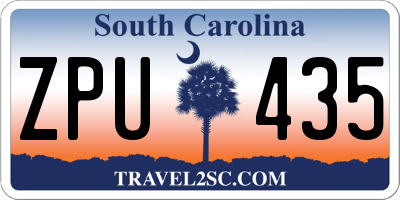 SC license plate ZPU435
