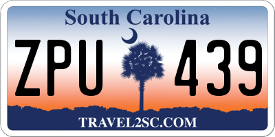 SC license plate ZPU439
