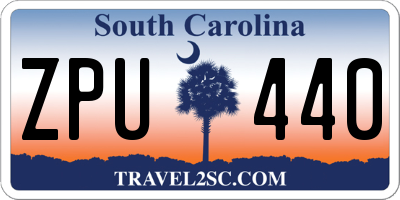SC license plate ZPU440