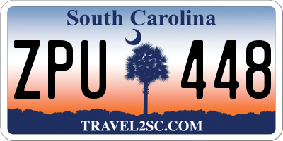 SC license plate ZPU448