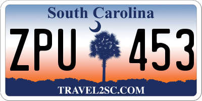 SC license plate ZPU453