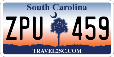 SC license plate ZPU459