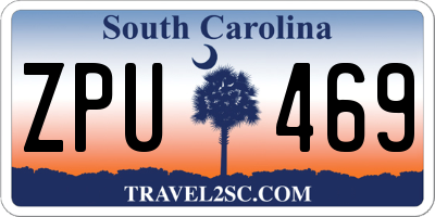 SC license plate ZPU469
