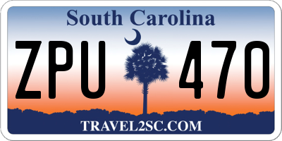 SC license plate ZPU470