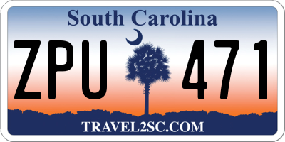 SC license plate ZPU471