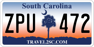 SC license plate ZPU472