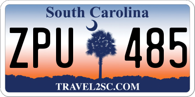 SC license plate ZPU485