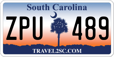 SC license plate ZPU489