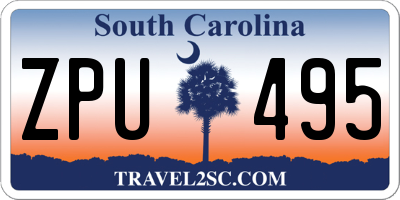SC license plate ZPU495