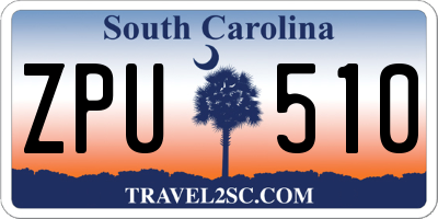SC license plate ZPU510