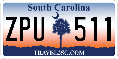 SC license plate ZPU511