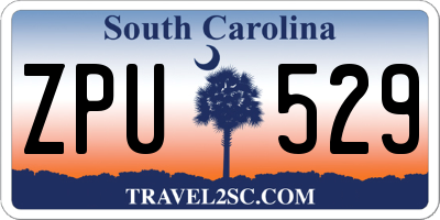 SC license plate ZPU529