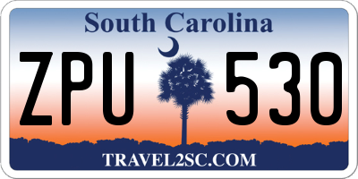 SC license plate ZPU530