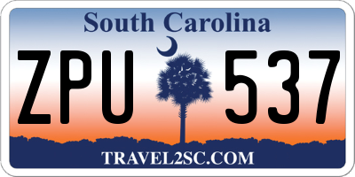 SC license plate ZPU537