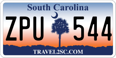 SC license plate ZPU544