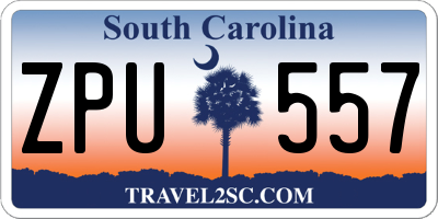 SC license plate ZPU557