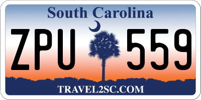SC license plate ZPU559