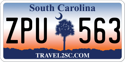 SC license plate ZPU563
